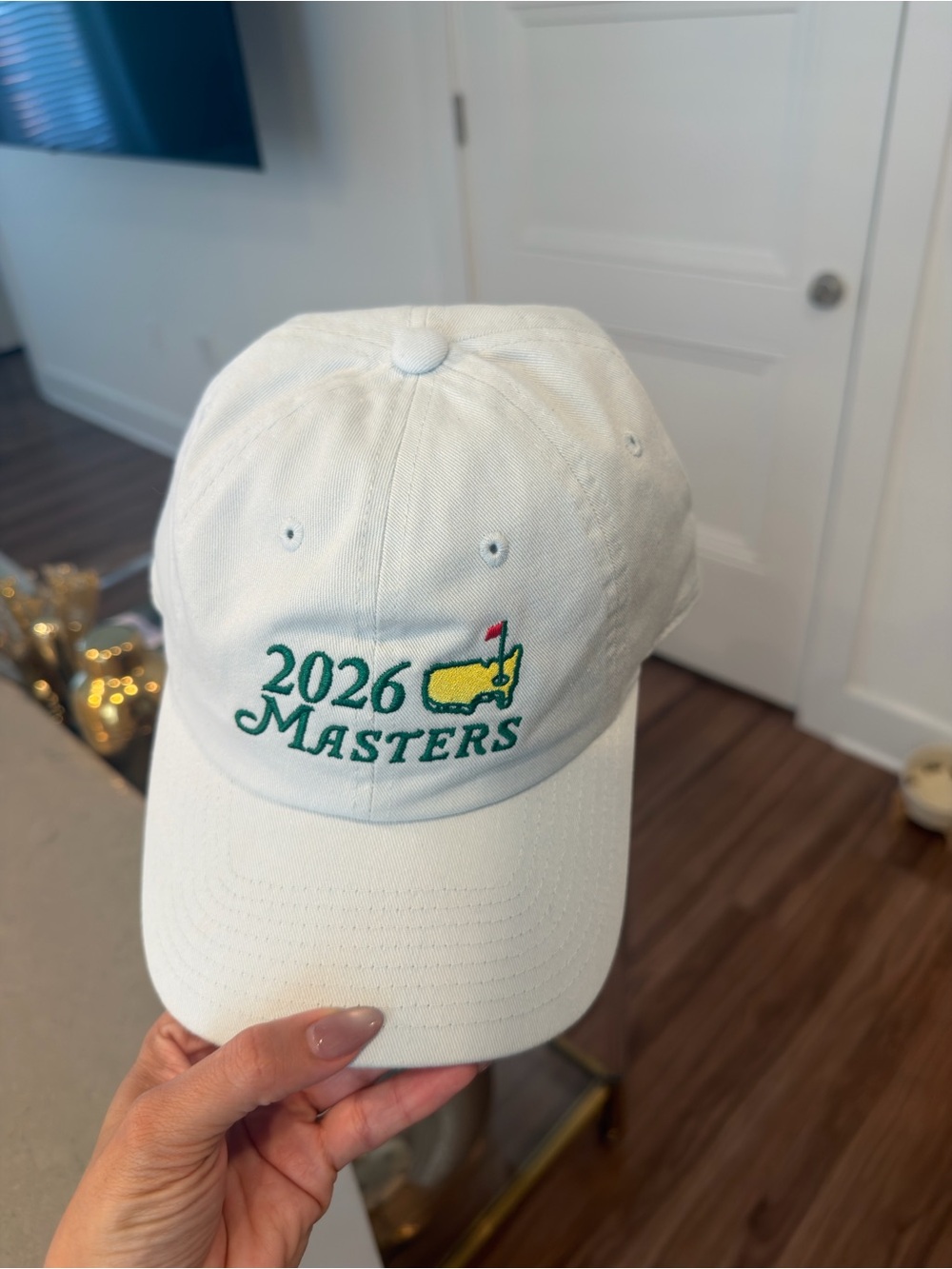Masters 2026 hat with Green and Yellow Logo
